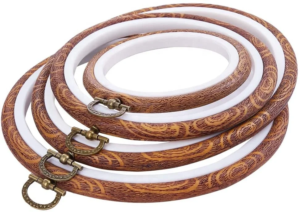 Оптовая продажа DIY винтажный деревянный дисплей цветок натяжение цветок вышивка обруч для вышивки и вышивки крестиком