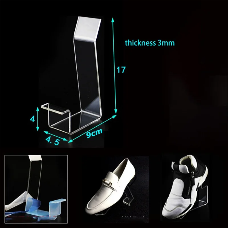Factory Direct Sell Acrylic Transparent Shoe Store Display Holder Stand Support Rack