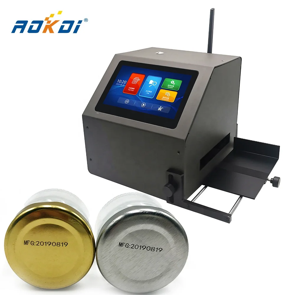 AOKDI 12.7mm Portable industrial variable expiry date inkjet printer for food packaging bottle box  L3119