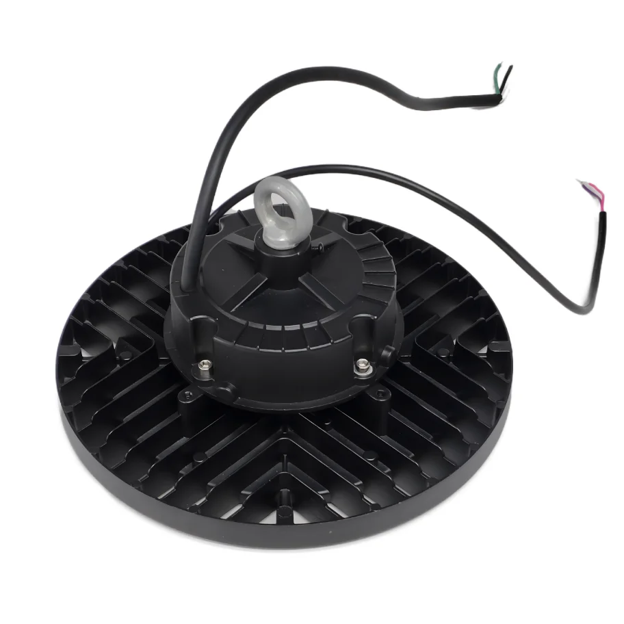 Lightweight Customized 100W UFO LED High Bay Light Industrial Factory Lighting Black Disc Type Waterproof IP65 Canopy Lights