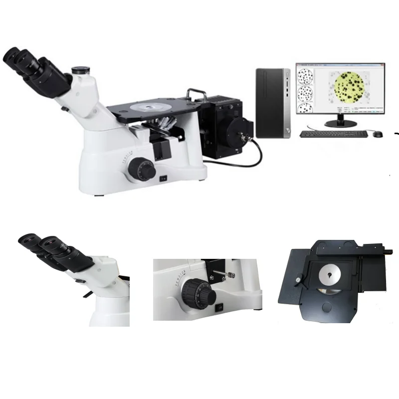 Metallurgical Microscope Trinocular inverted microscope for metallography with software and camera FXD-30MW