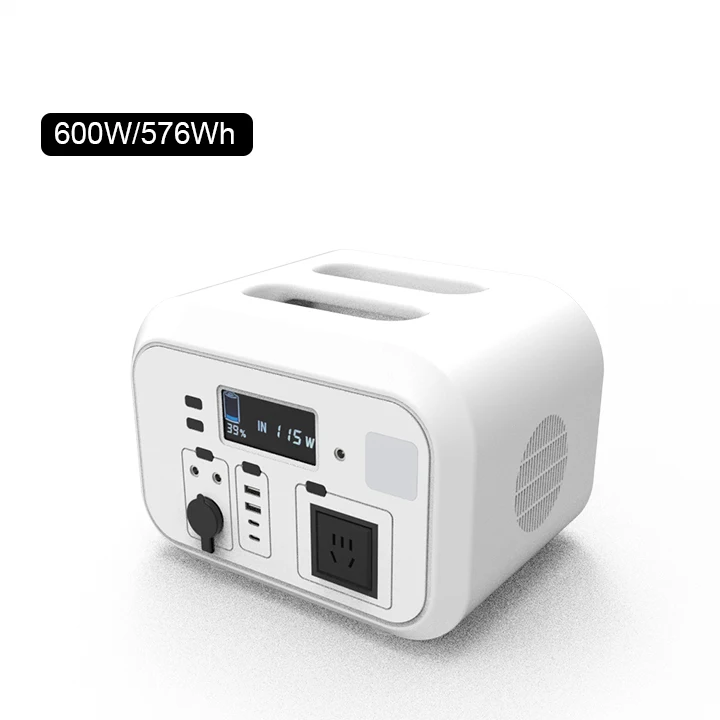 Emergency Storage Solar Generator Power Supply with Light USB Rechargeable Battery 600w Portable Power Station