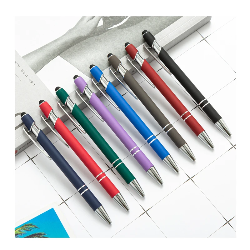Wholesale China Promotional Plastic Ink Ballpen Metal Bulk Ten Color Ballpoint Pens with Custom Logo