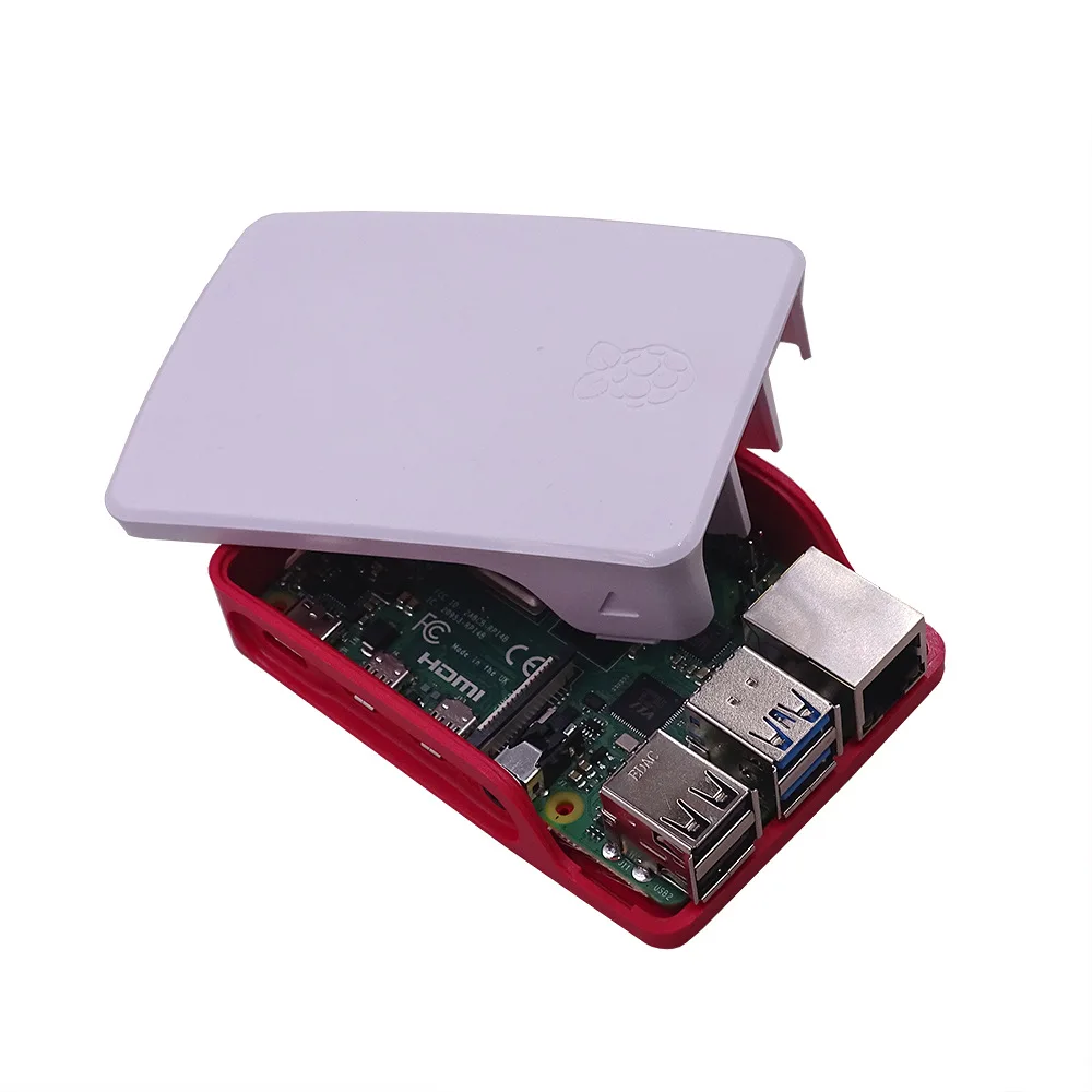 Изготовленный на заказ красный и белый цвет Raspberry Pi 4B чехол с бесплатным радиатором