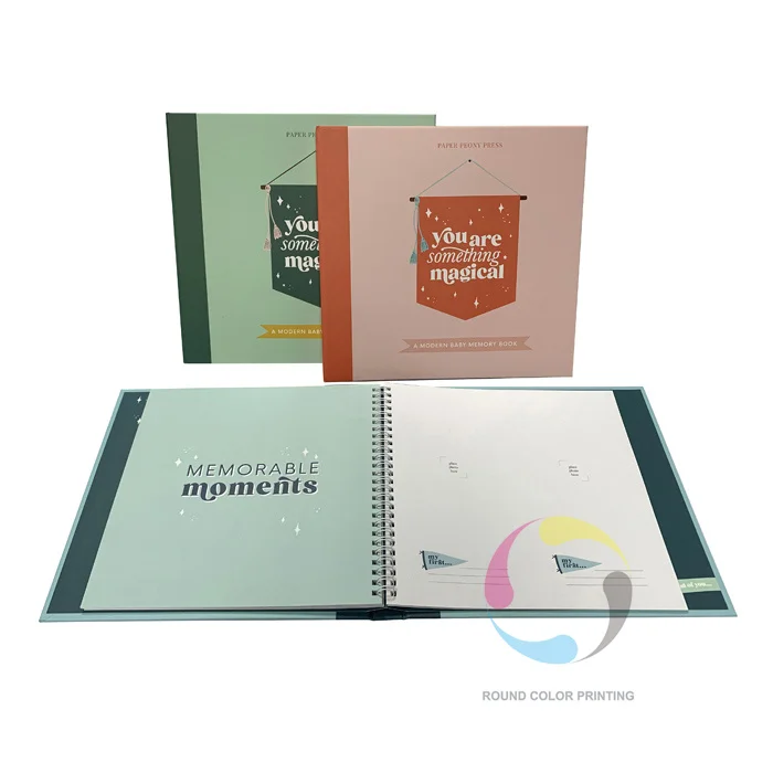 2023 Wholesale Custom Gold Luxury Spiral Bound Blank Linen Fabric Wedding Planner Book Stand Set