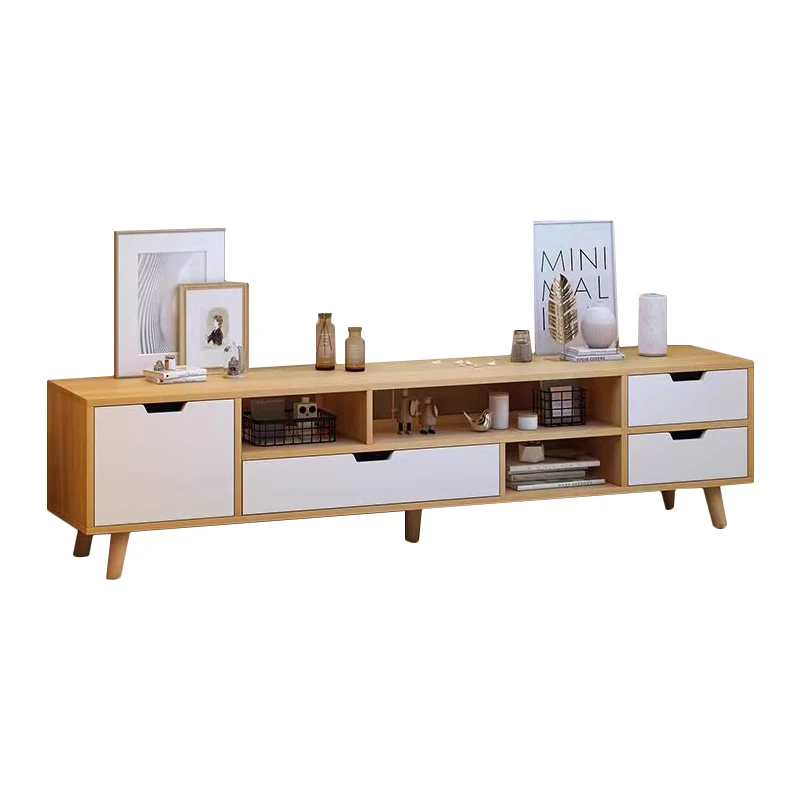 solid wood walnut tv table stand modern luxury wood white gold with storage simple new acrylic tv stand