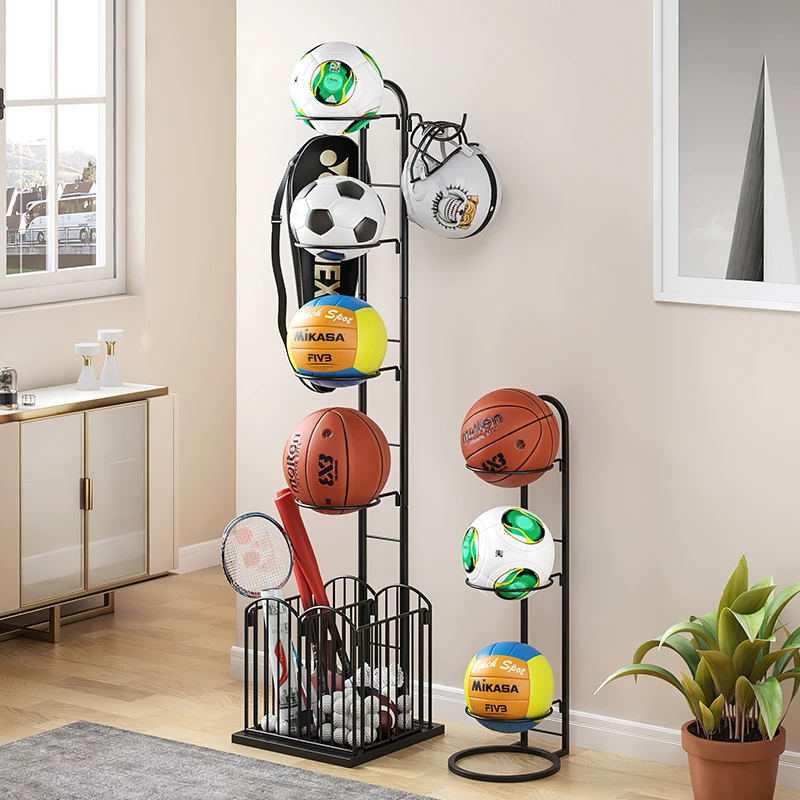 5-Tier Display Stand Garage Sports Gear Organizer Equipment Storage Shelf Rack for Basketball Volleyball Football Badminton