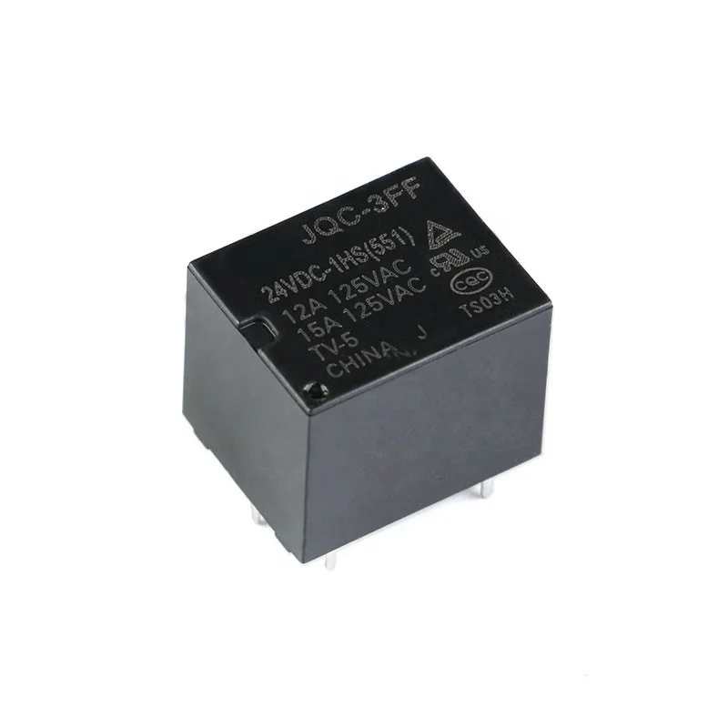 Original relay JQC-3FF-5VDC-1HS/JQC-3FF-12VDC-1HS/JQC-3FF-24VDC-1HS 1 set of normally open 10A 4 feet JQC-3FF-5VDC-1HS