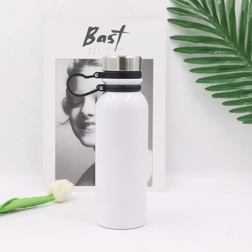 wholesale 350 ml 500 ml 750 ml stainless steel sport water bottle with handle double wall vacuum thermo bottle