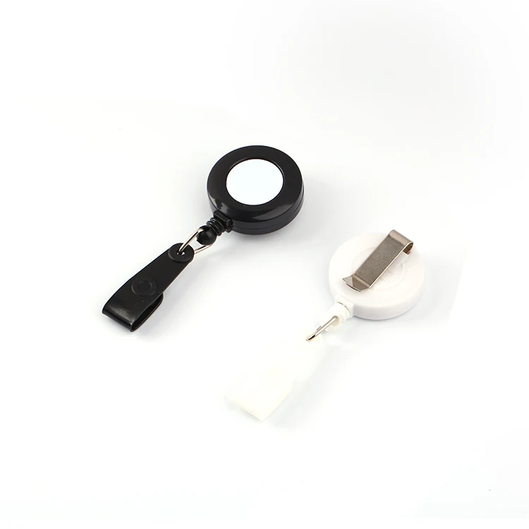 
retractable badge reel badge reel with carabiner id/ic card case 