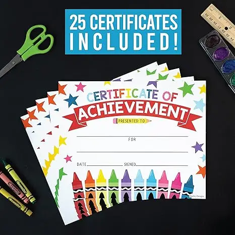 2024 New custom Colorful Diploma Graduation Certificates of Achievement Award Certificates for Students,