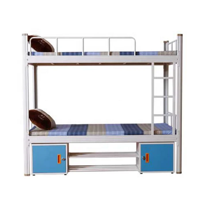 XINGYUAN customized Iron bed apartment dormitory steel tube bed with storage metal bunk bed