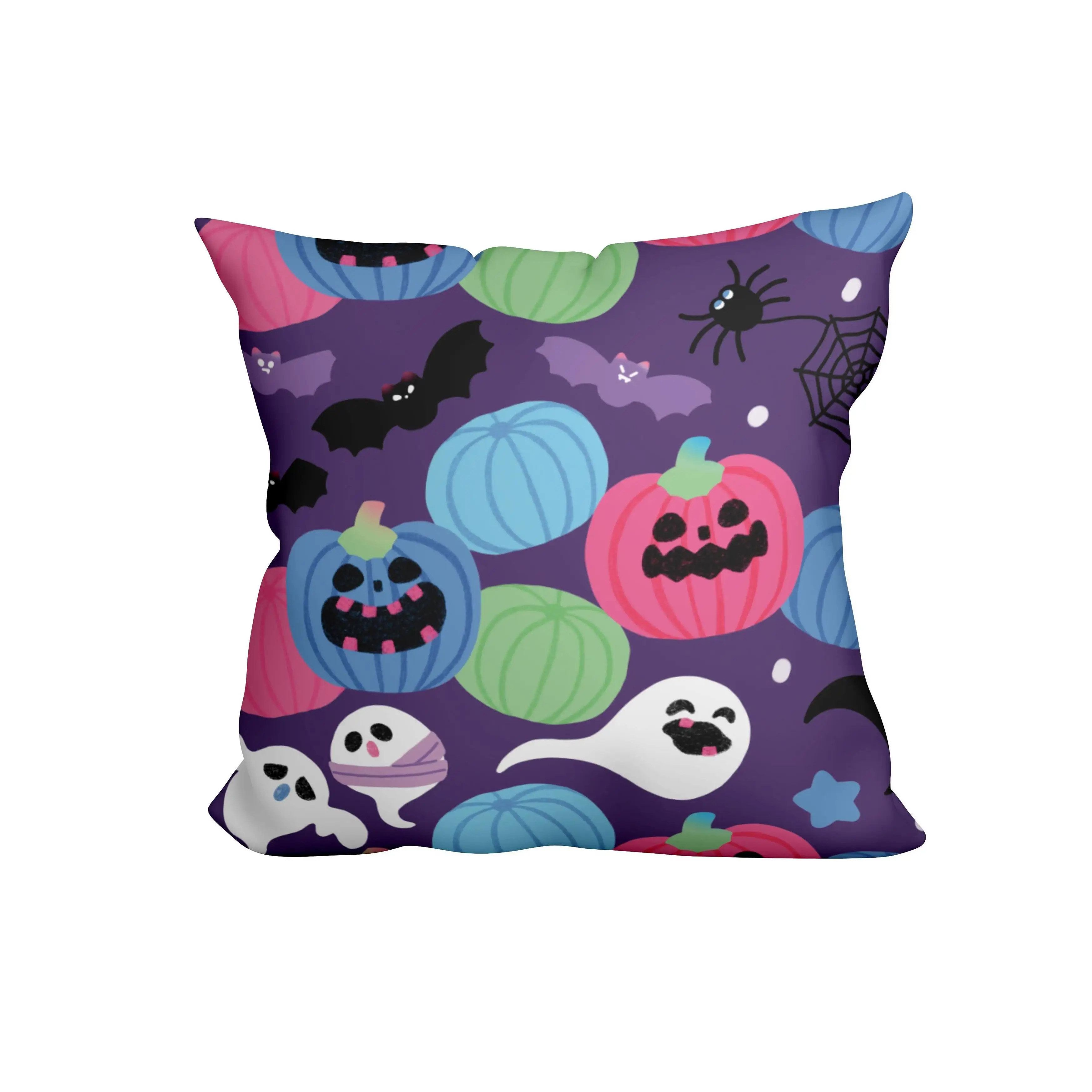 Printed Pillow Silk Block Print Pillows Standard Size Orange Colors Custom With Custom Box Wholesale Anti Bacterial Pillow Case
