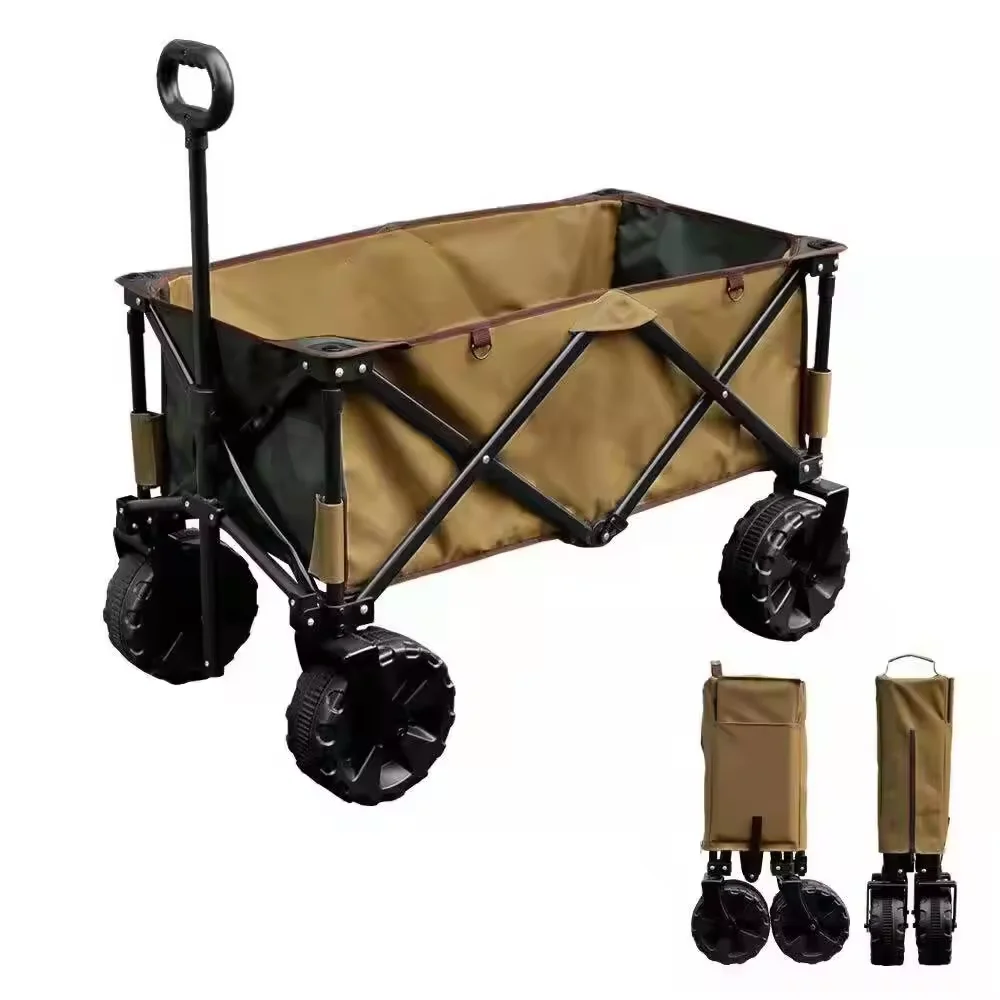 New Large Capacity Picnic Trolley Folding Camping Wagon Cart Collapsible Garden Portable Hand Aluminium Alloy Collapsible Carts