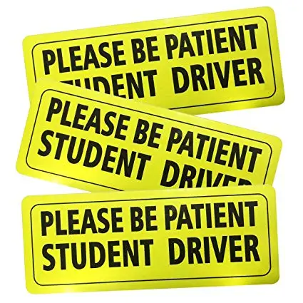 Highly Reflective Caution Student Driver Magnetic Warning Sign For Road Vehicle Safety Car Wrap Vinyl Decal Sticker