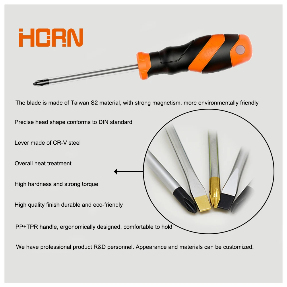 Customizable phillips screwdrivers power magnetic new design screw driver set