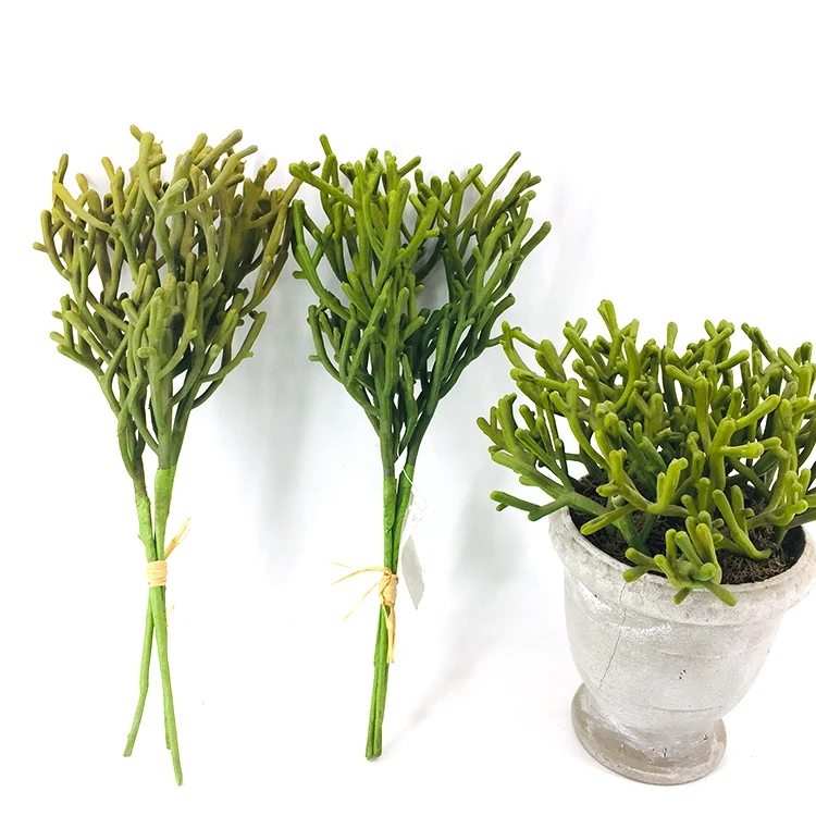Home decor with artificial succulents and succulent potted plants