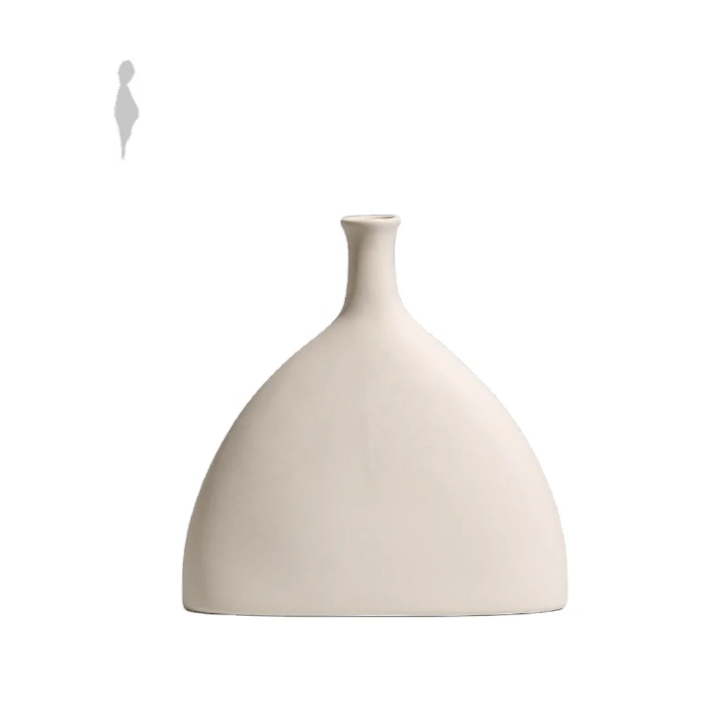 Ceramic decoration vase creative custom white ins style living room desktop Vase Decoration family decoration