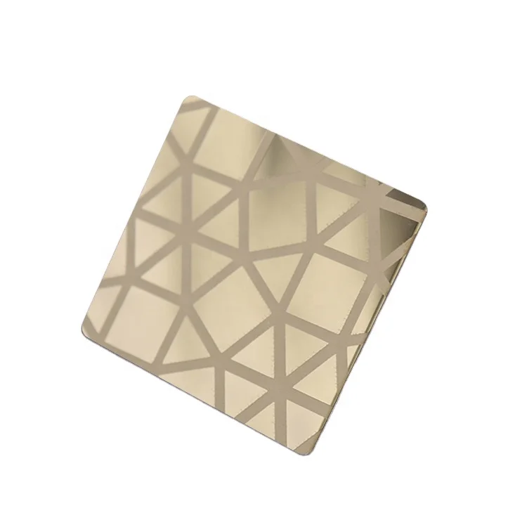 
China Aisi 304 201 PVD Gold Double Color Thin Stainless Steel Sheet 
