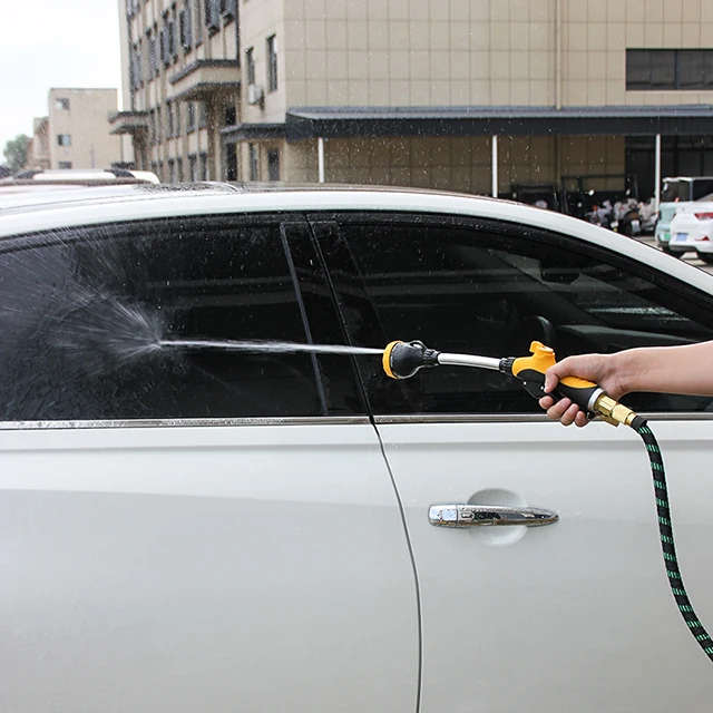 Lexia 15 Inch 8 Patterns Long Hose Nozzle Sprayer Garden Hose Wands For Patio Lawn Garden