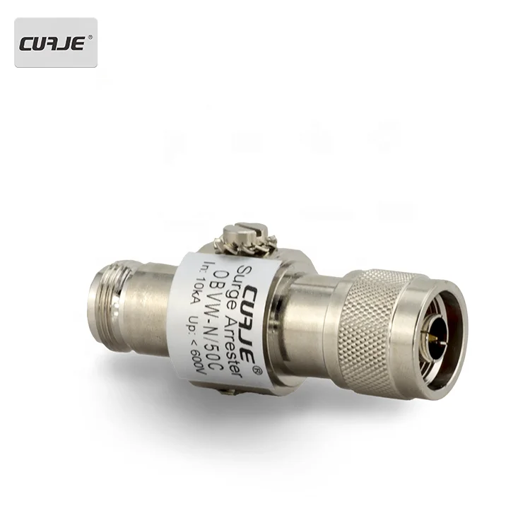 50ohm Gas Discharge Tube Type Lightning Surge Protector surge arrester BNC Male to  Female Connector Port lightning protector