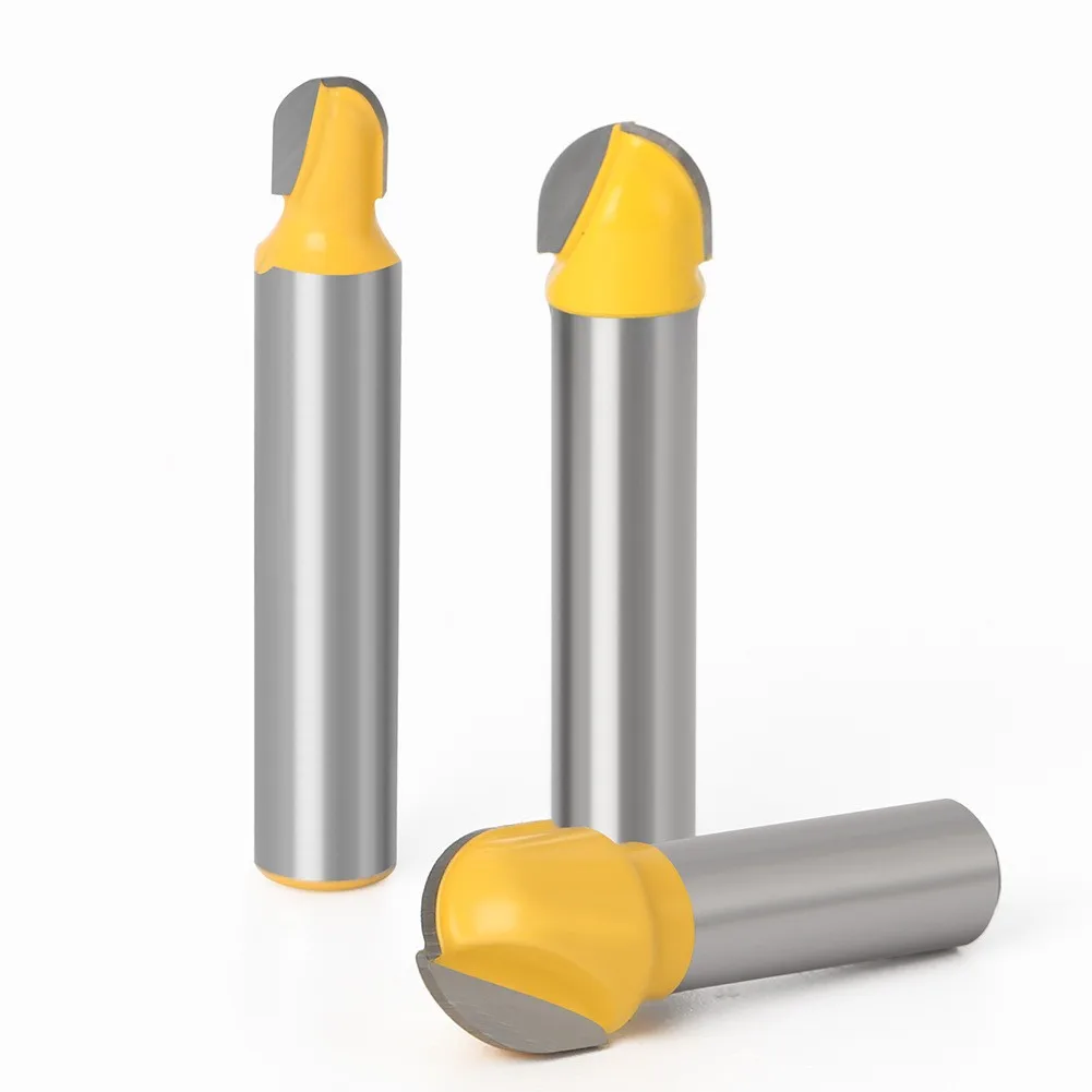 3pc 8mm round bottom digging end mill edge trimming aluminum-plastic panel slotting integrated wall folding milling cutter