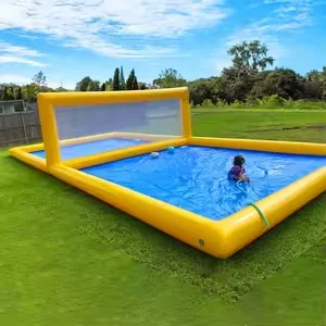 Hot Sale Water Inflatable Float Volleyball Court Water Park Inflatable Pool Floating Volleyball Net for Sale