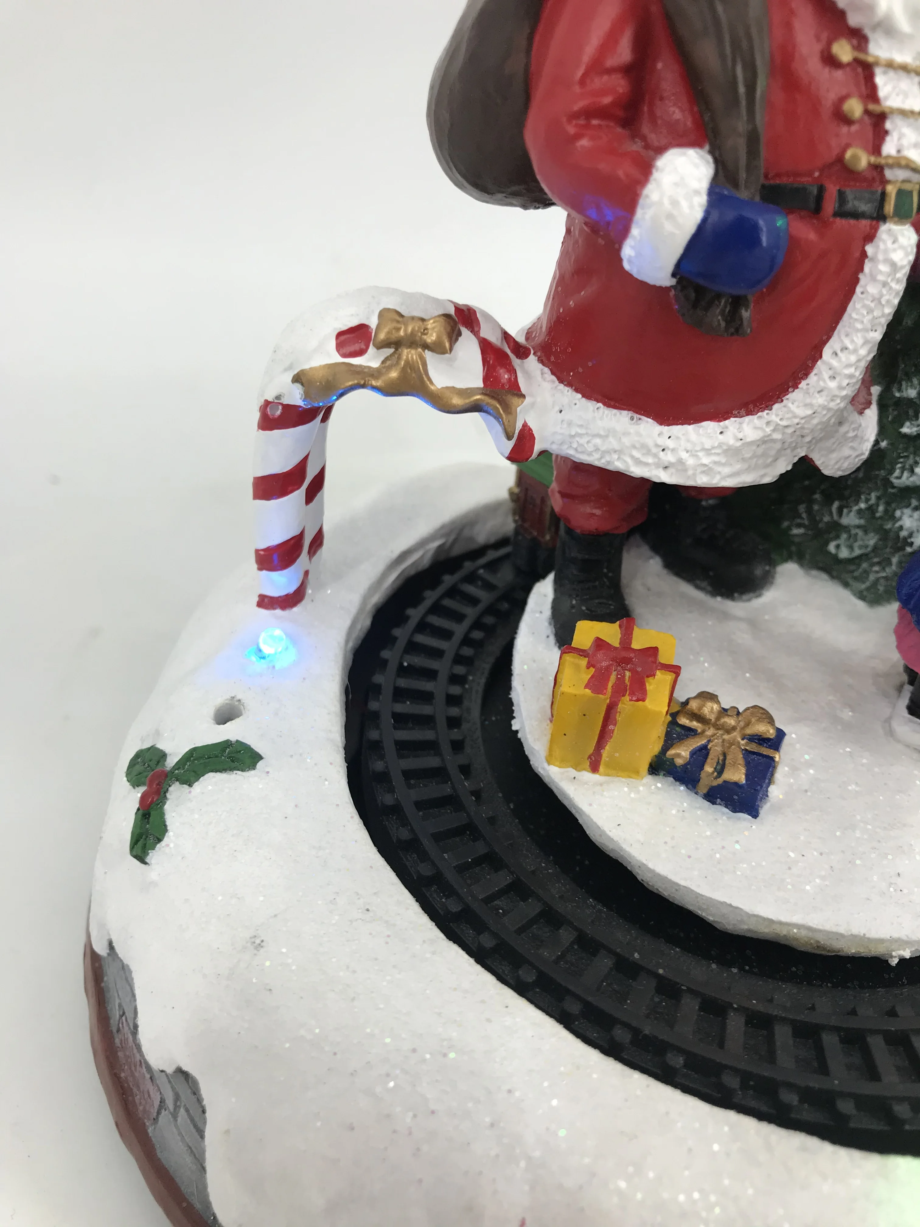 Santa Claus Holiday Turning LED light Christmas music box