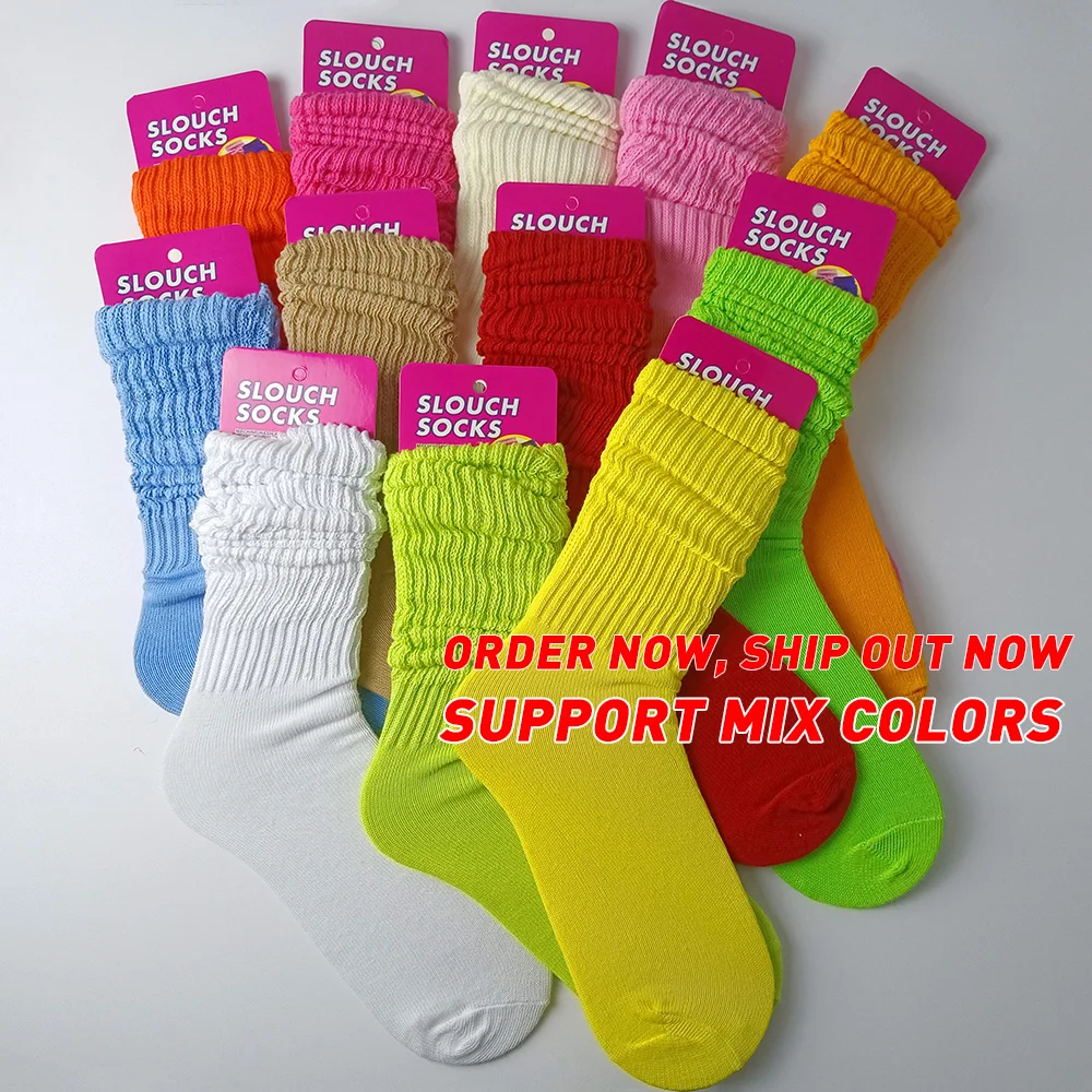 Uron New Design Slouch Socks Cotton Tye Dye Slouch Socks Colorful Slouch Socks For Women
