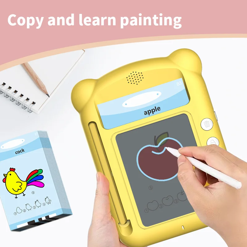 New 50 insert cards bilingual English repeat creative simple strokes pen drawing portable educational machine for kids