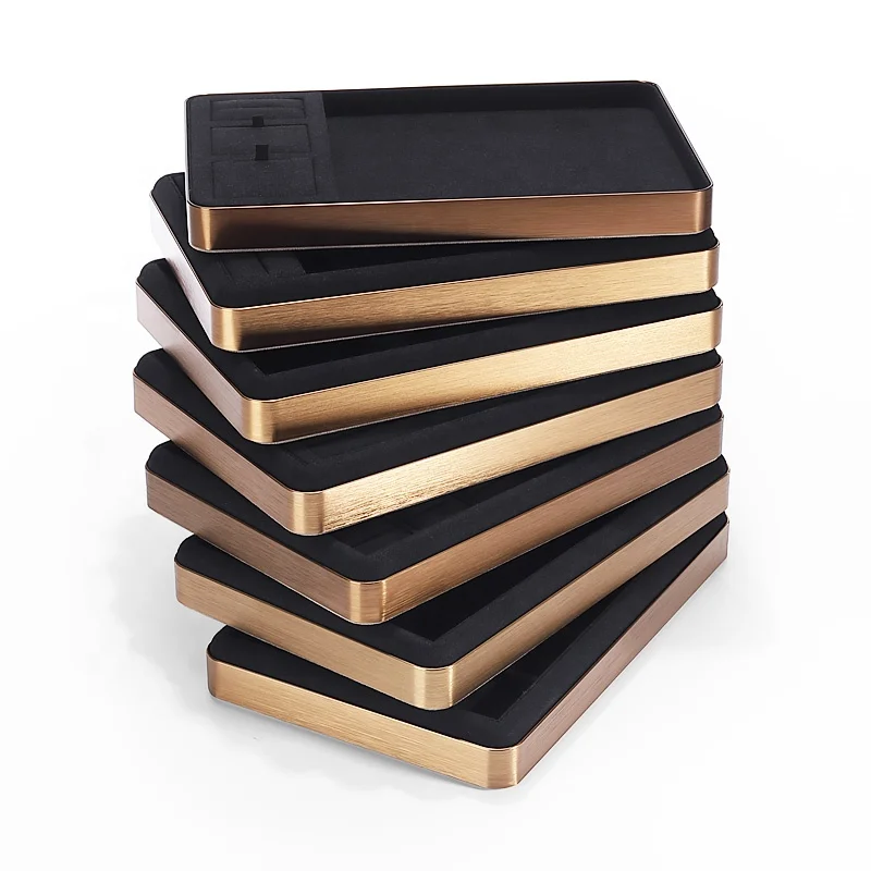 metal base jewelry display tray cabinet show props necklace earring diamond set display tool exhibit showcase