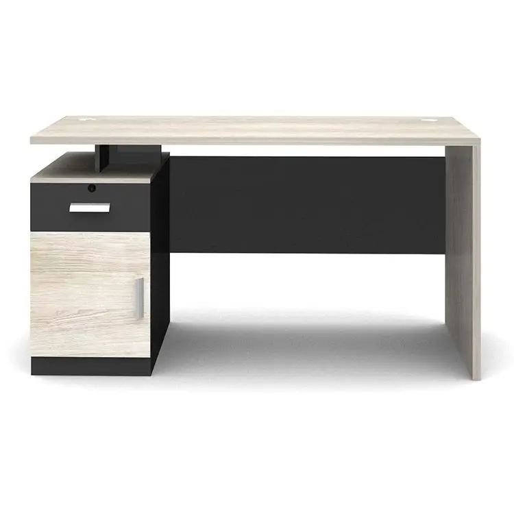 Small SOHO Home Reading Room Laptop Computers Table 2 Drawer Full Wooden Office Desks