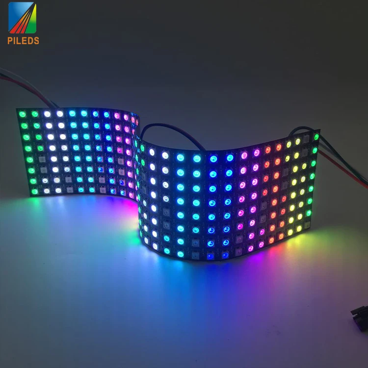 PILEDS Led Matrix Wholesale Flexible RGB Pixel Panel DIY Programmable Display Screen DC5V WS2812 SK6812 WS2812b 8x8 8x32 16x16