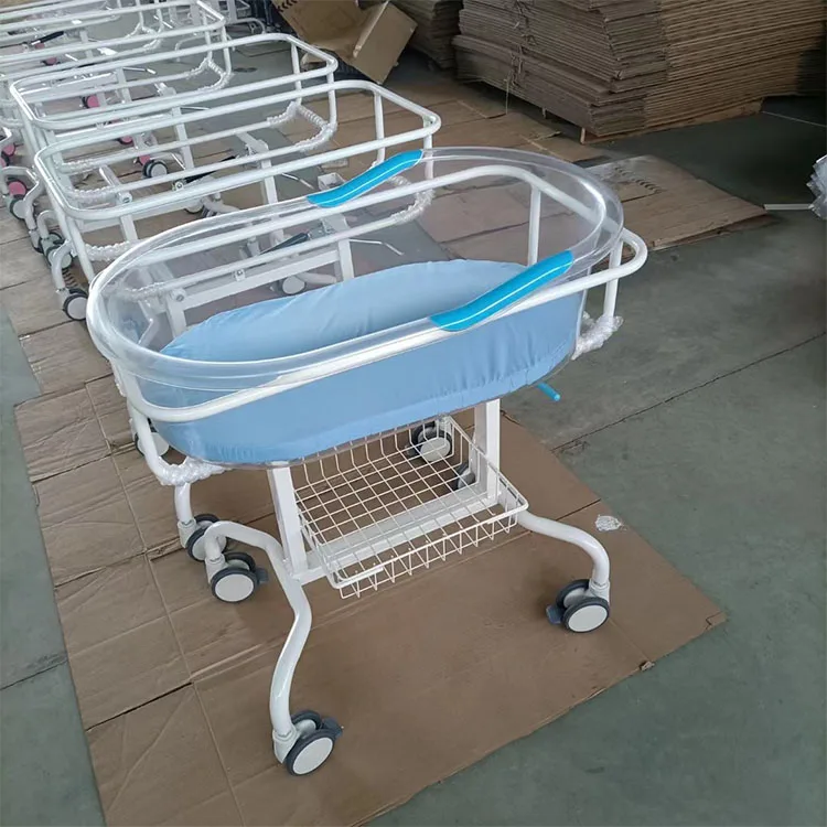 Luxury Hospital Baby Bassinet, Medical Hospital Baby Bed plastic Infant Crib