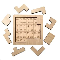 Creative Coffee Tables Family Rooms Christmas Gift Students Office Toy Game Room Decoration Wood Large Daily Calendar Puzzle