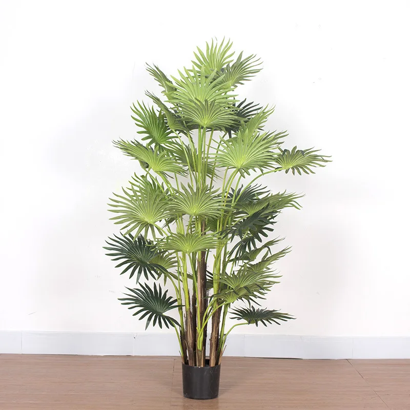 Wholesale New Design Bonsai Faux Palm Tree Large Outdoor and Indoor Decorative Plants Mini Fan Shape Artificial Palm Tree