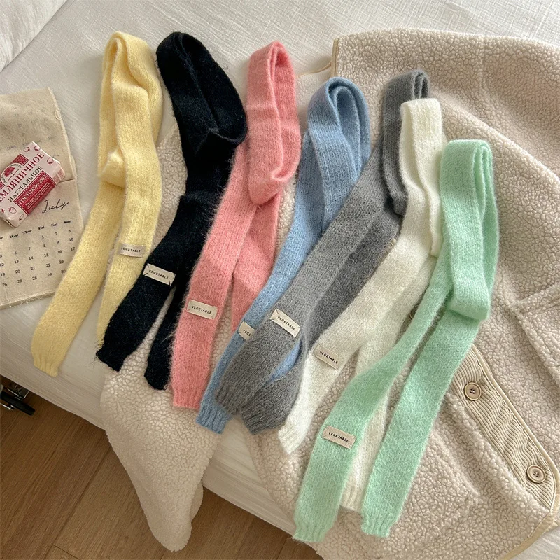 Оптовая Продажа новый персонализированный тонкий узкий длинный шарф милый мягкий декоративный кашемировый Y2K для женщин