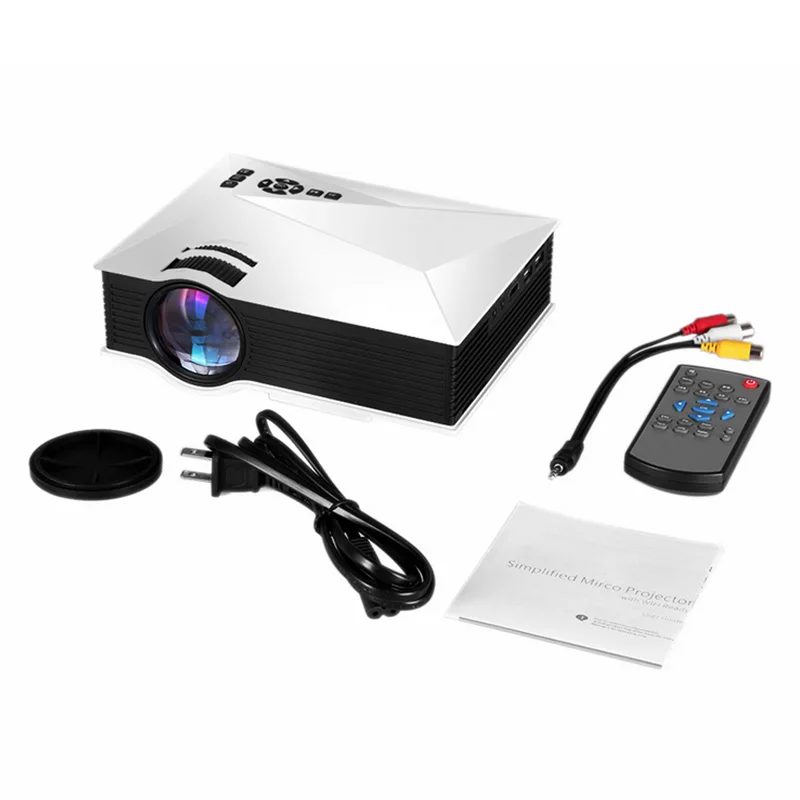 UNIC UC68S Projector 100ANSI Lumens with 139.3 Inch Projector Screen, 1080P Full HD Supported Video Projector