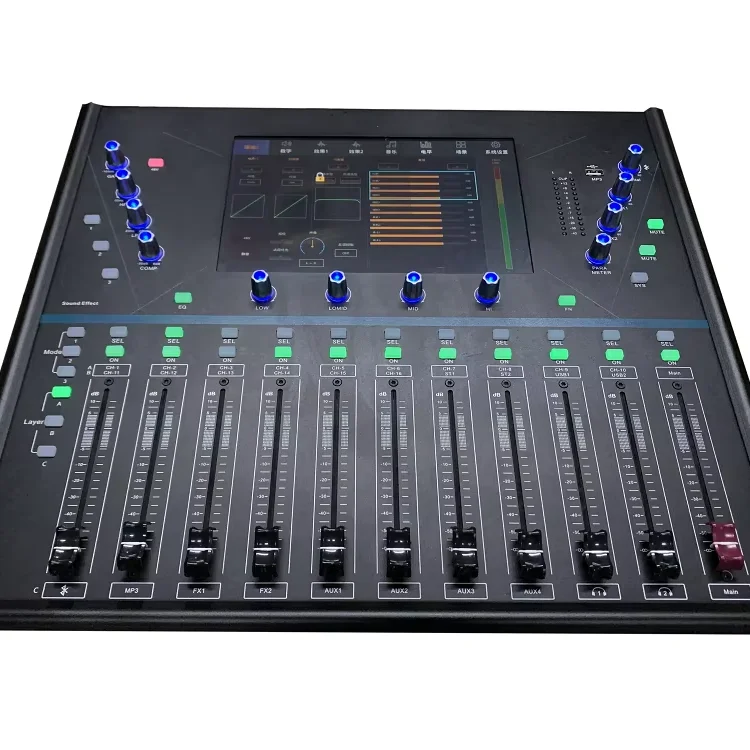 X10 Автоматический цифровой аудио микшер 10/12/16/20 канал сенсорный экран звуковая карта live mixing широковещательный интерфейс type-c