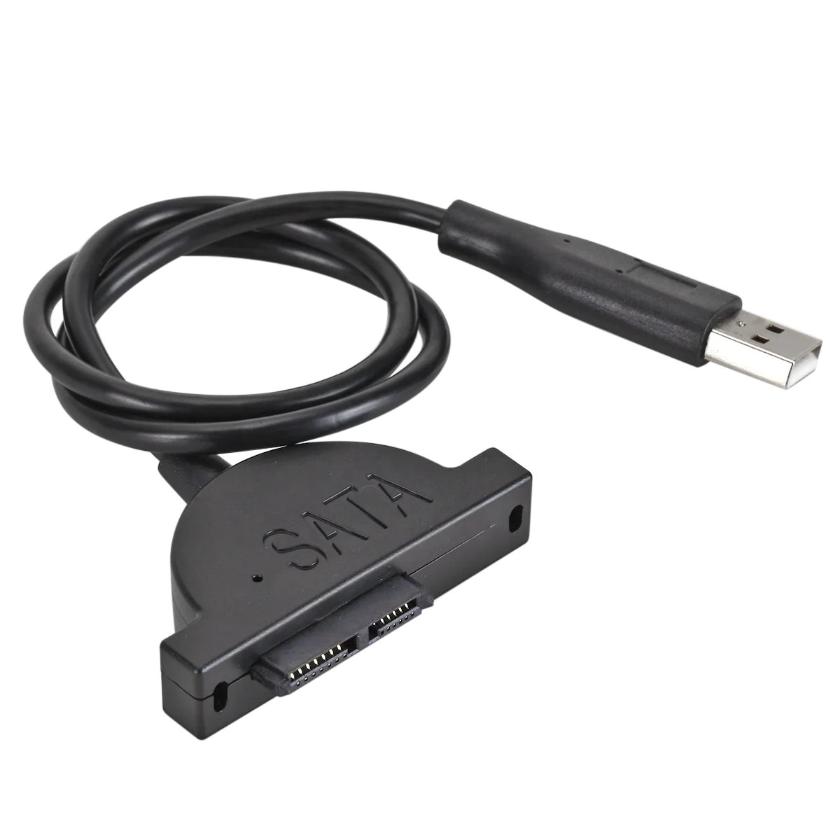 USB 2.0 to Mini Sata II 7+6 13Pin Adapter For Laptop CD/DVD ROM Slimline Drive Converter Cable Screws Steady Style