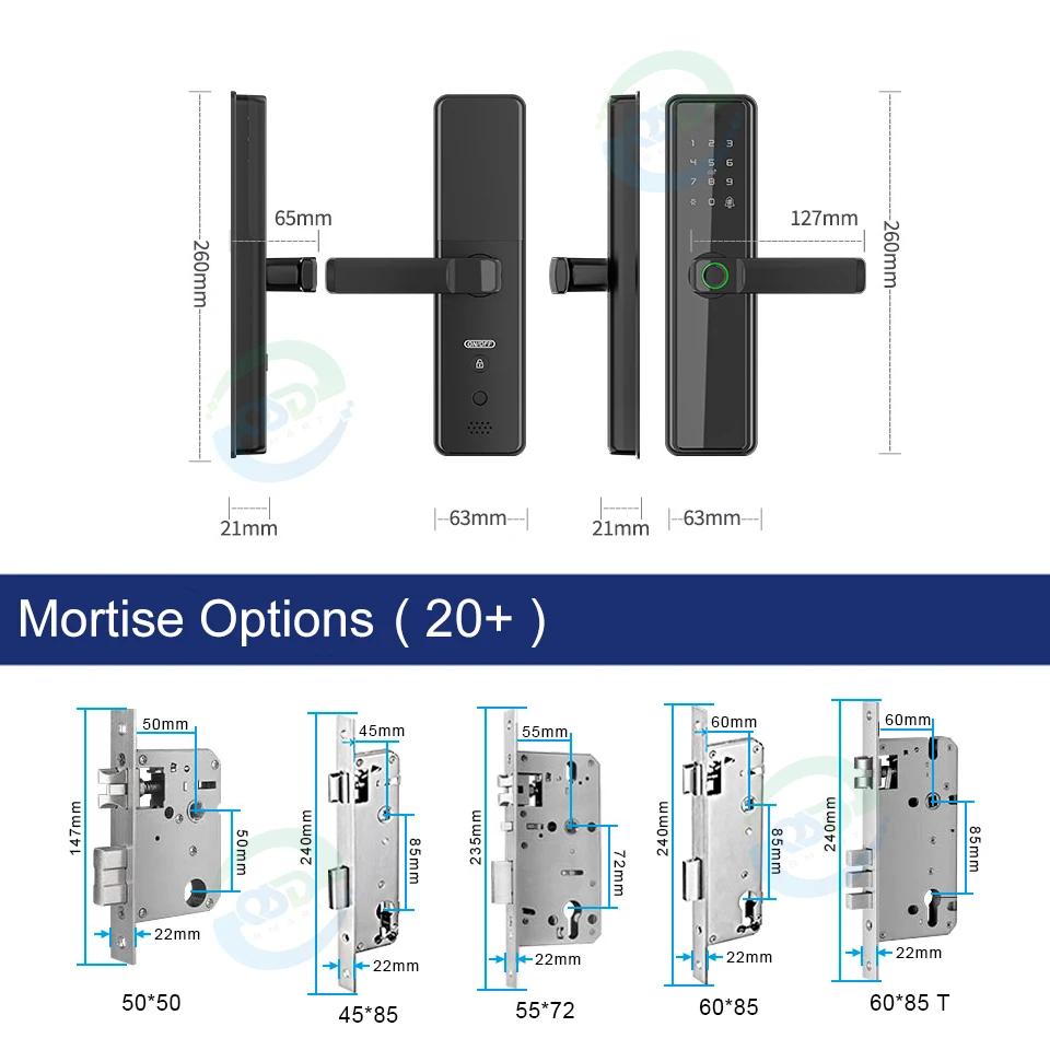 Smart Cerradura Fechadura Digit Lock RFID Card NFC Wifi Tuya TTlock Alexa Biometric Fingerprint Keyless Intelligent Door Locks