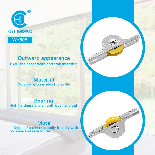 Лидер продаж железный шкив W308 аксессуары для окон и дверей алюминиевый оконный ролик ближневосточный рынок оконная