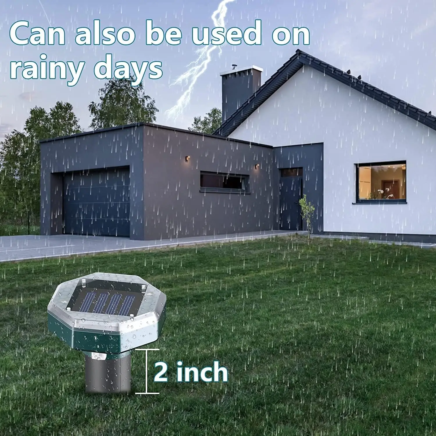 2024 new product Outdoor 360 solar powered ultrasonic animal repeller