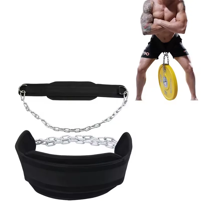 MC weightlifting pull-up belt heavy duty adjustable back support steel chain pull-up belt bodybuilding weightlifting