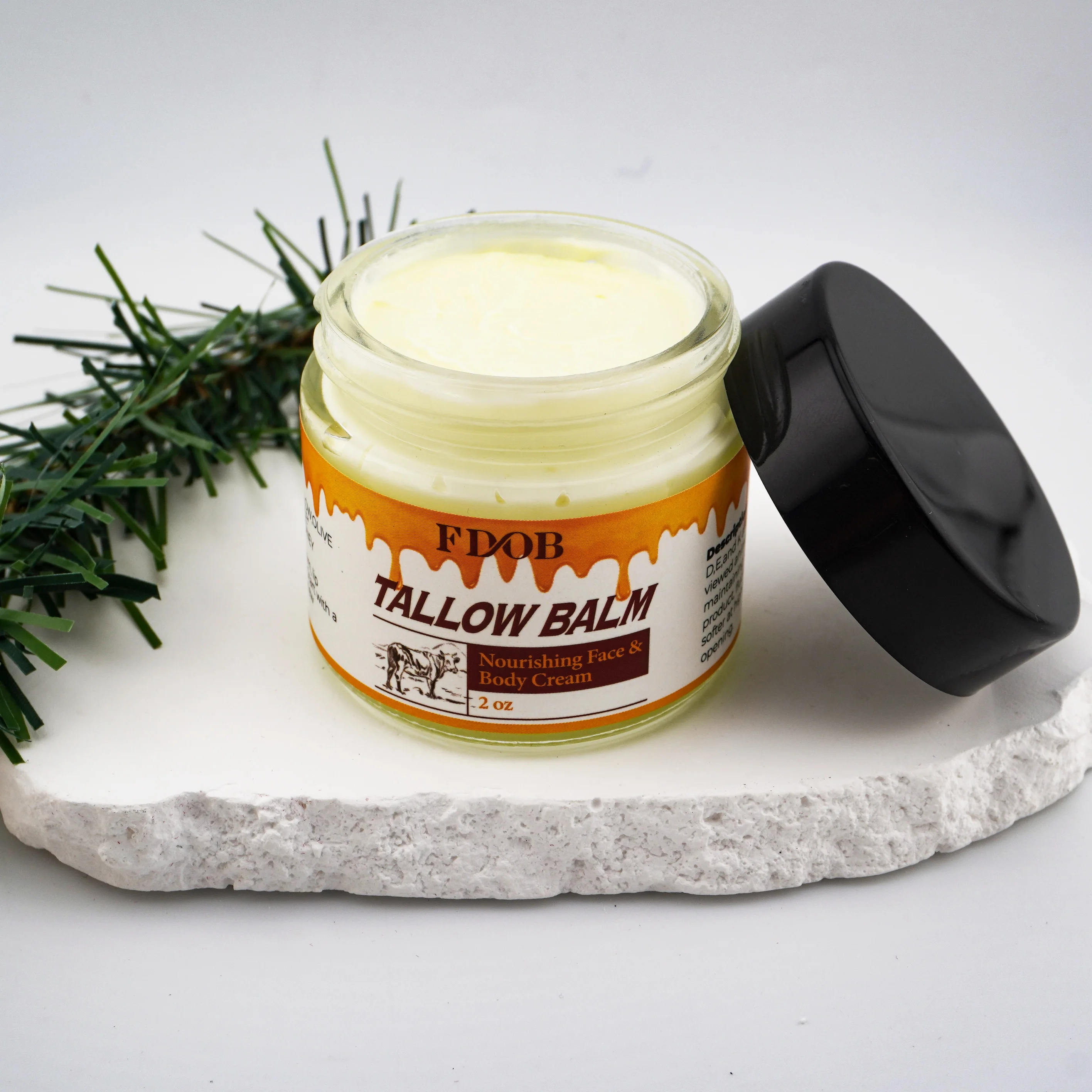 Natural Deep Soothing Moisturizing Sensitive Skin Care Diaper Rash Acne Dry Skin Whipped Beef Tallow Cream Blam