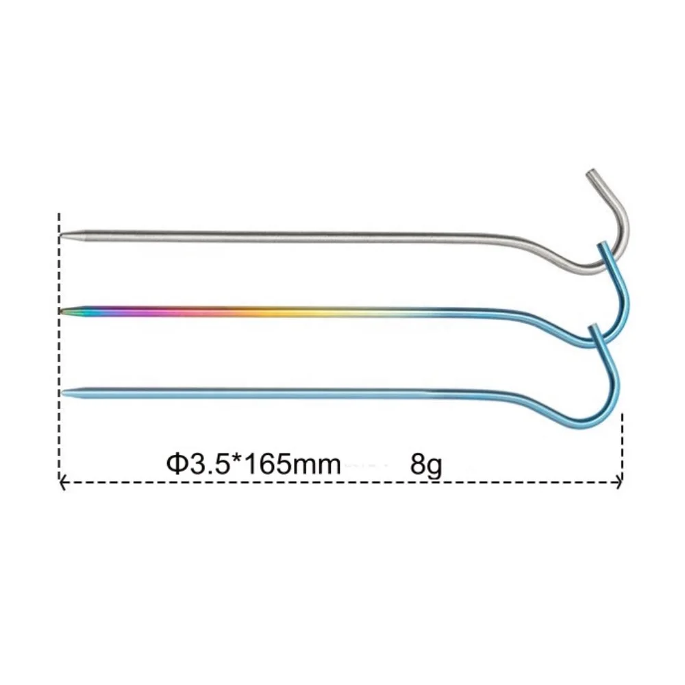 Wildrex Titanium Outdoor Camping Hiking Climbing Question mark Shape Stakes ultralight Tent pegs