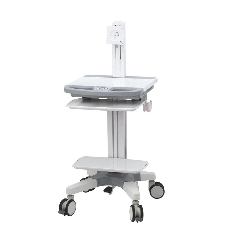 Height Adjustable Mobile Medical Laptop Cart Tablet  Hospital trolley for dental clinic