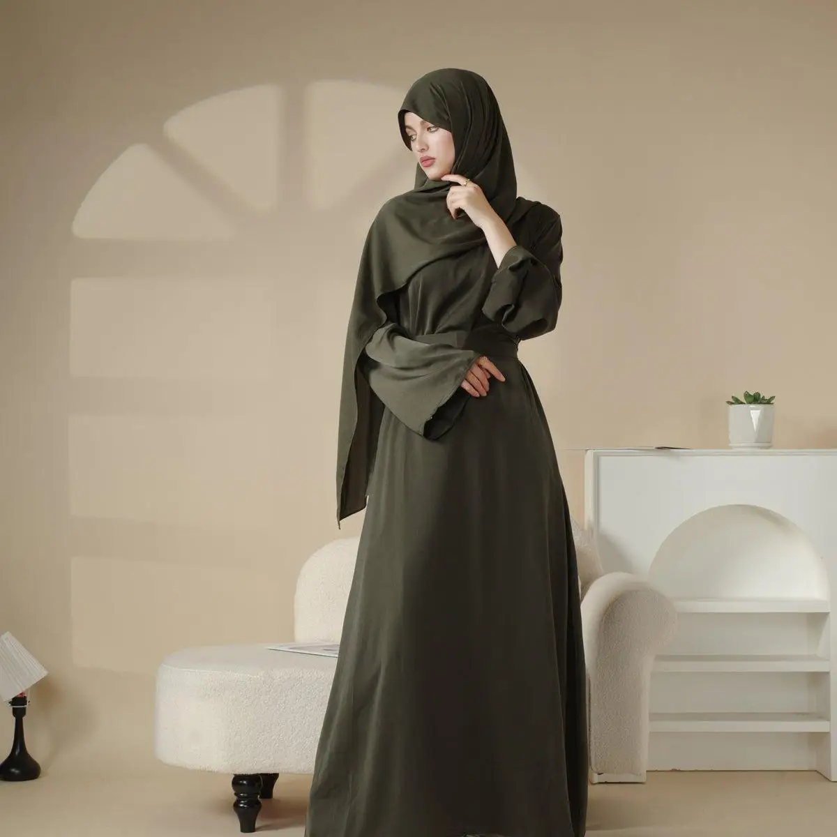 Summer New Release National Style Satin Ladies Cardigans Long Kaftan Dress Winter Dresses For Women Product