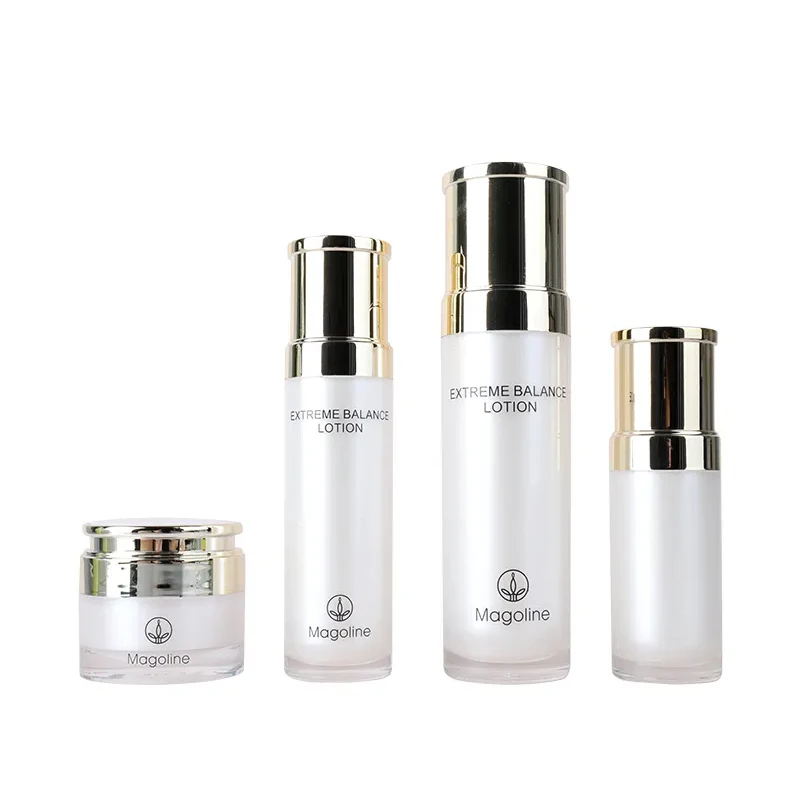 Factory Custom Luxury Cosmetics Acrylic Bottle Packaging Sets Empty Cream Jar And Pump Spray Bottle