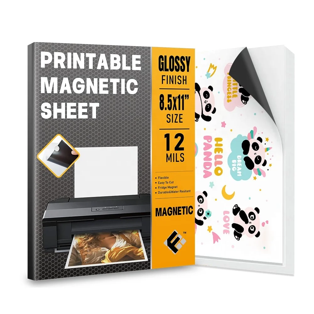Magnet Paper Sheets A4 Photo Adhesive Flexible Sticker Fridge Inkjet For Printing Custom With Magnets Printable Magnetic Sheet